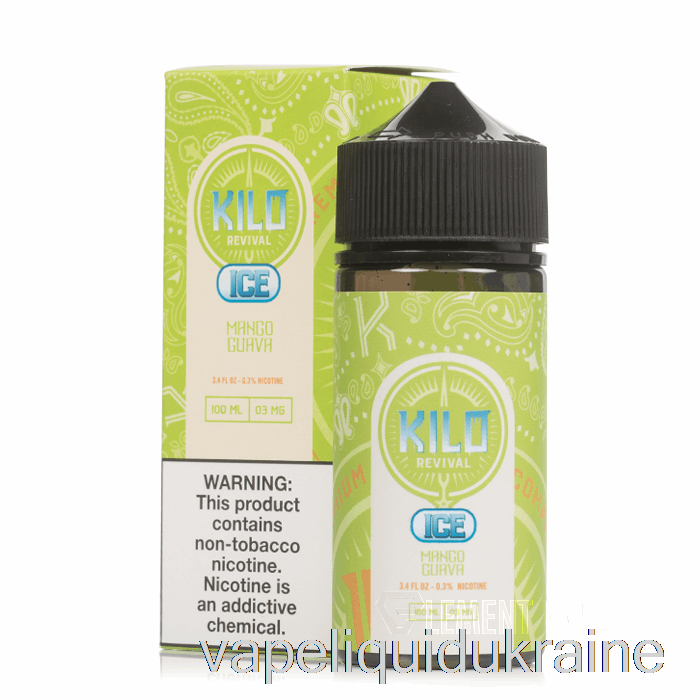 Vape Liquid Ukraine ICE Mango Guava - KILO Revival - 100mL 0mg